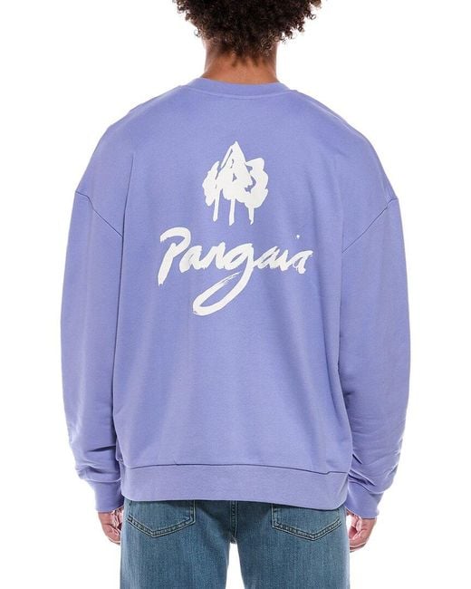 PANGAIA Blue Crewneck Sweater for men