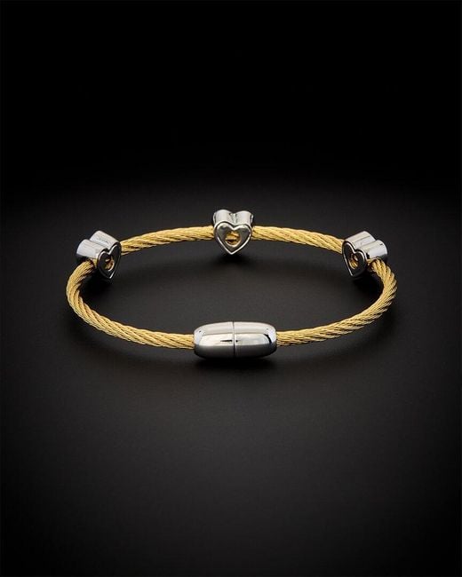 Juvell Black 18k Plated Cz Twisted Mesh Bangle Bracelet