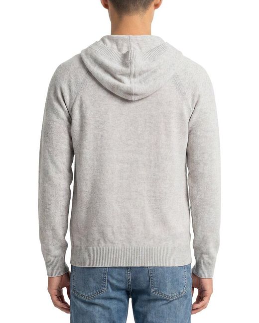 Vince Gray Wool & Cashmere-Blend Geo Sweater Hoodie for men