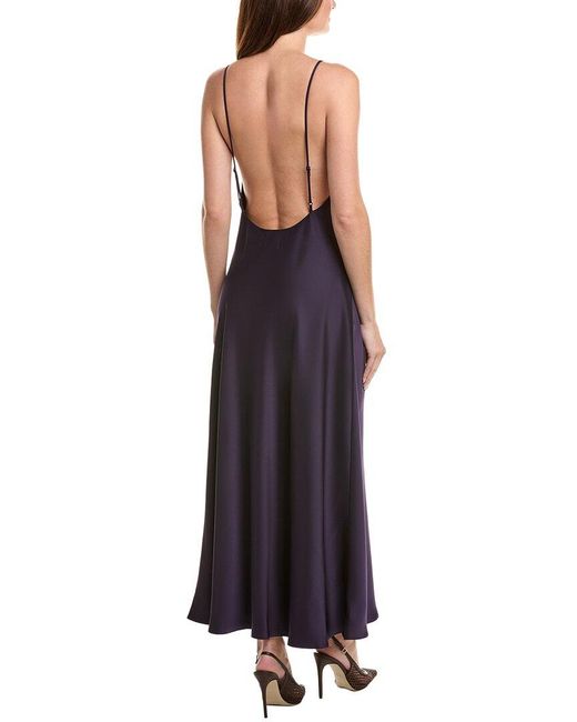 Leset Blue Barb Backless Midi Dress