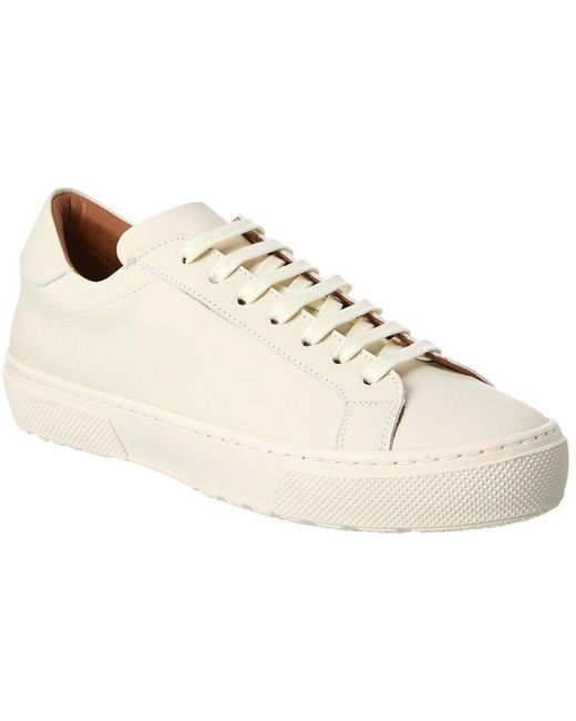 Aquatalia Vic Rubberized Weatherproof Leather Sneaker in Natural for ...