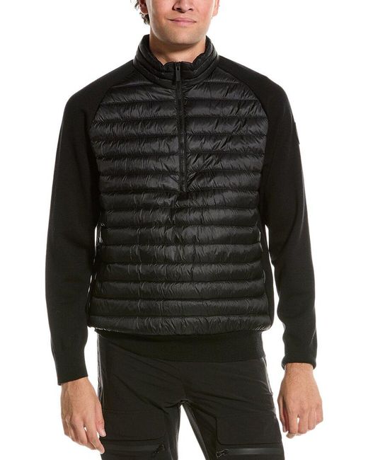 Canada Goose Black Hybridge Knit Packable Wool Jacket for men