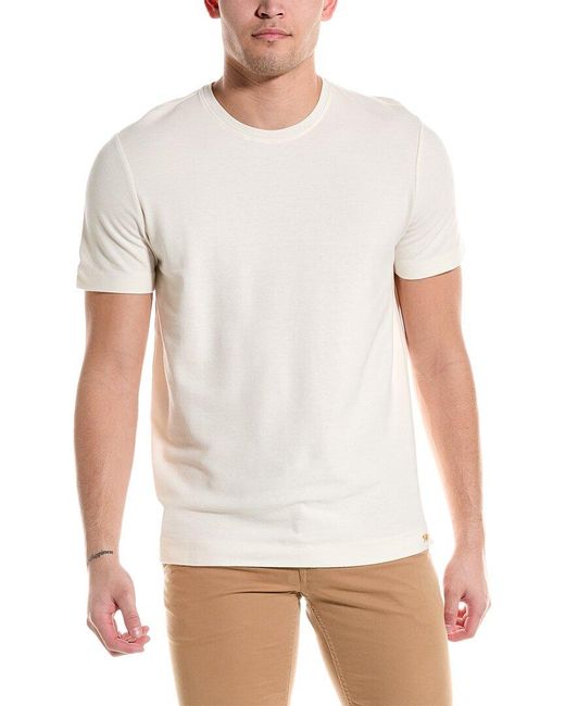 Robert Talbott White Dean Crepe T-shirt for men