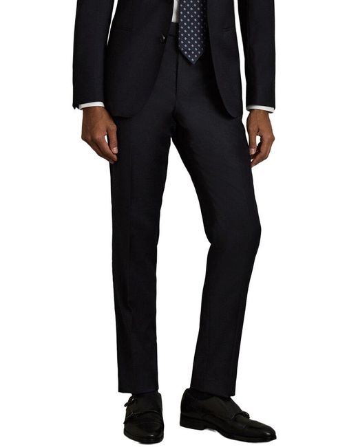 Reiss Black Aspire Weave Trouser for men