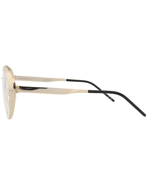 Saint Laurent Metallic Gucci 58Mm Optical Frames
