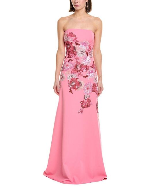 Rene Ruiz Pink Floral Gown