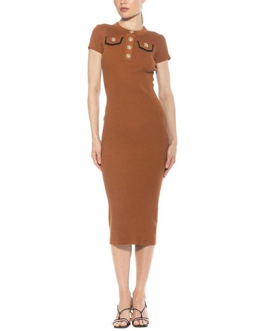 Alexia Admor Brown Rhys Sheath Dress