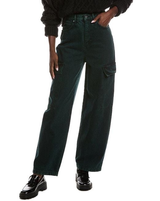 Sandro Black Denim Cargo Pant