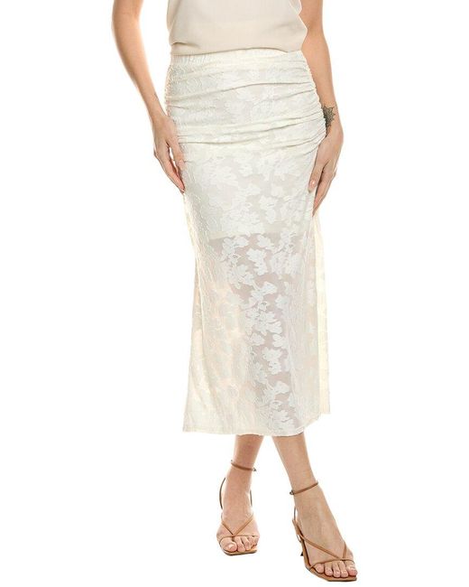 Brook + Lynn Natural Midi Skirt