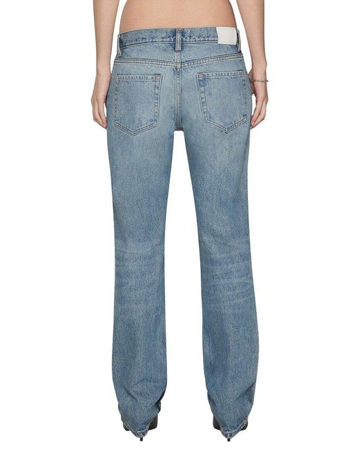 EB DENIM Blue Low Rise Straight Jean