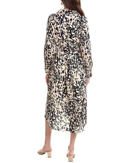 Marion White Printed Midi Dress