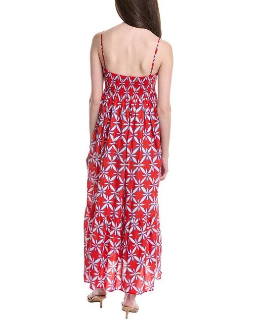 Electric and Rose Red Neely Midi Dress