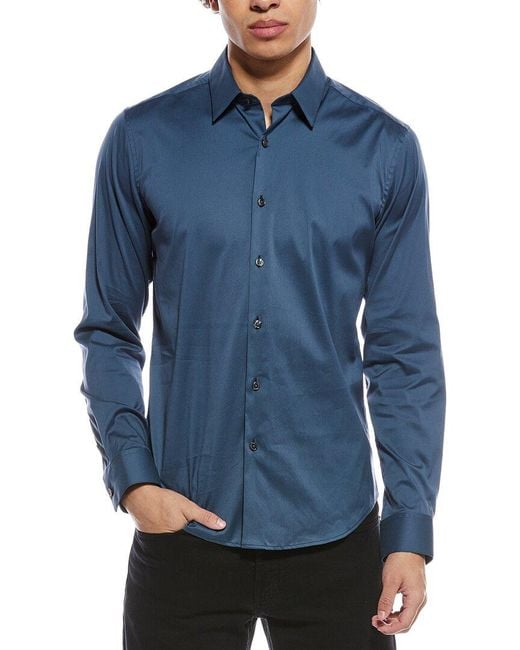 Theory Blue Sylvain Precise 2 Shirt for men