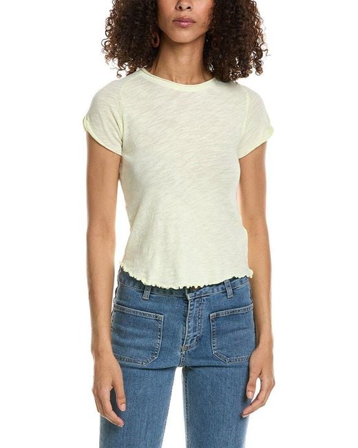 Free People White Be My Baby T-Shirt