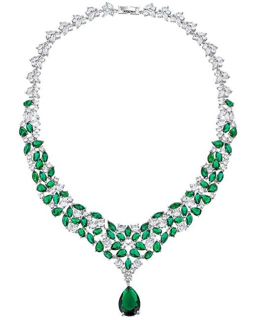 Eye Candy LA Green Luxe Collection Cz Necklace And Earrings Set