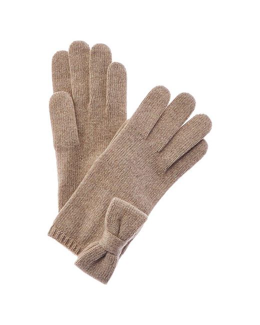 Portolano Bow Cashmere Gloves in Natural Lyst UK