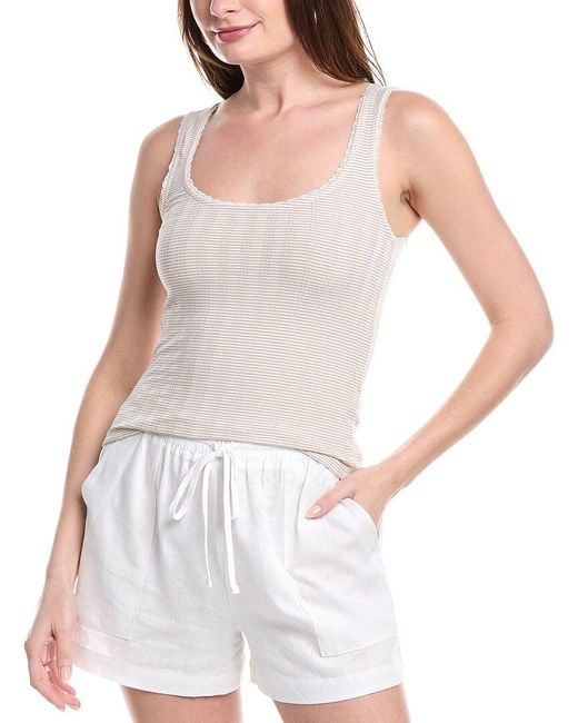 Splendid White Pointelle Tank