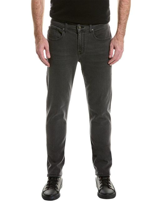 7 For All Mankind Black Slimmy Tapered Airy Modern Slim Jean for men