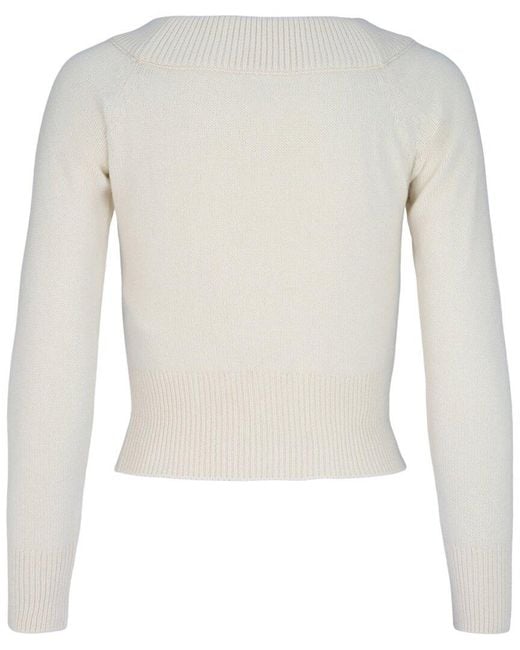 McQueen White Wool & Cashmere Sweater