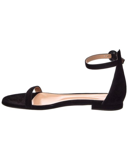 Gianvito Rossi Metallic Suede Sandal