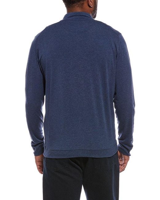 J.McLaughlin Blue Clermont Knit 1/2-Zip for men