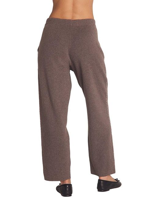 Bella Dahl Brown Cashmere & Wool-Blend Straight Leg Sweatpant