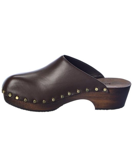Khaite Brown Lucca Leather Clog