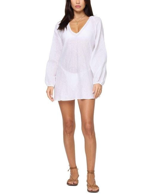 LSPACE White L*Space Linen Boat Trip Tunic