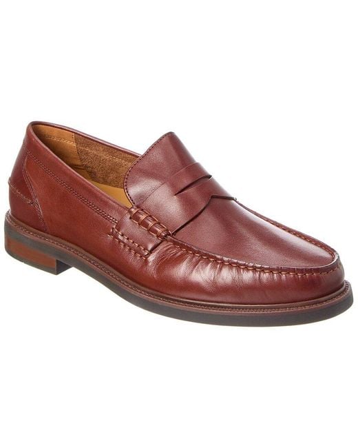 Cole Haan Red Pinch Prep Leather Penny Loafer for men