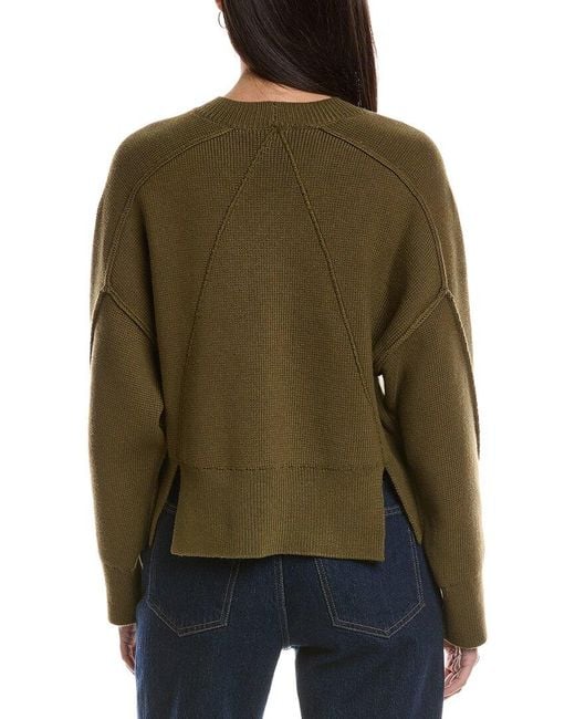 Rag & Bone Green Lysa Wool-Blend Knit Sweater