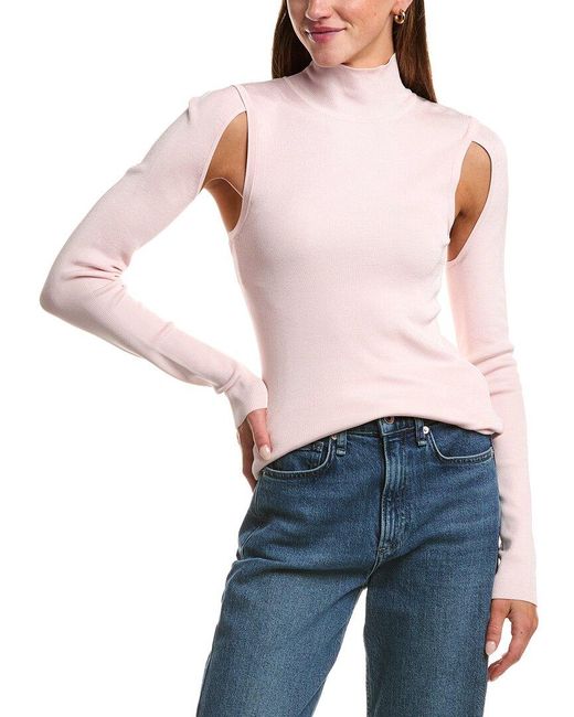 Helmut Lang Blue Air Turtleneck Top