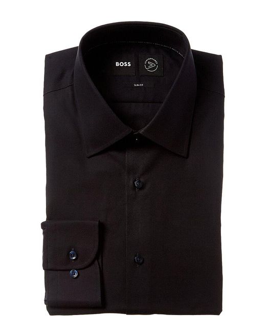 BOSS by HUGO BOSS Slim Fit Dress Shirt in Black for Men Lyst
