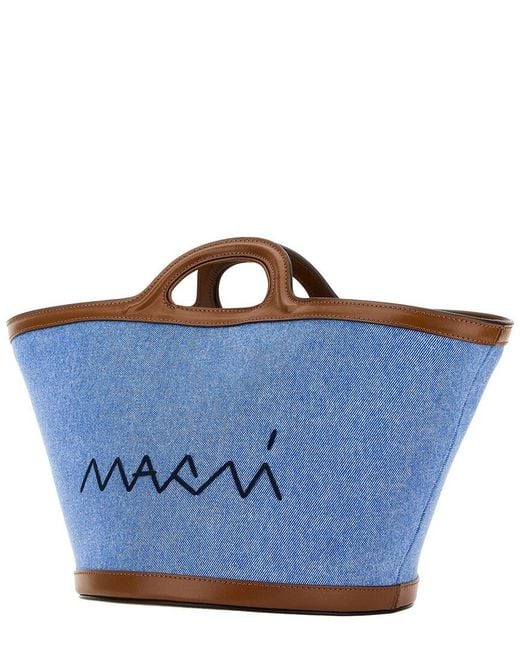 Marni Blue Denim Bucket Bag Bucket Bag