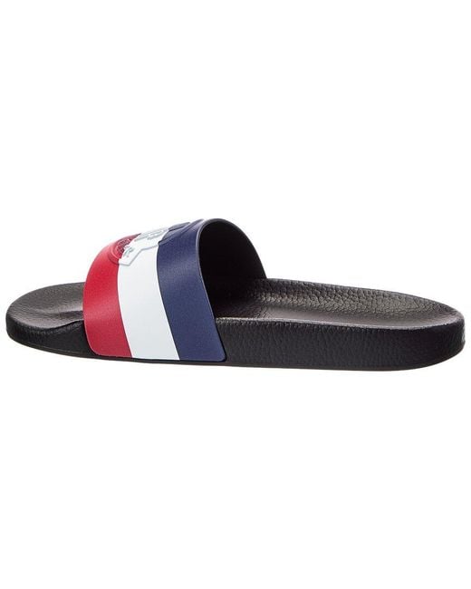 Moncler Blue Basile Rubber Slide for men