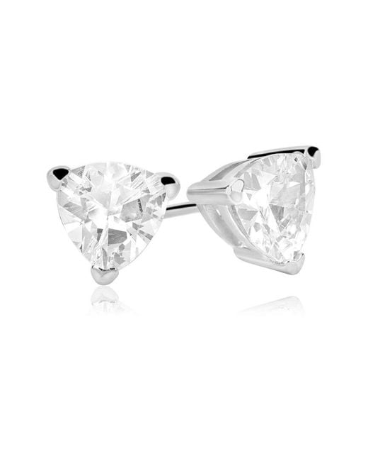 Suzy Levian CZ Jewelry White Suzy Levian Silver Cz Studs