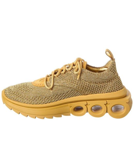 Ferragamo Metallic Canvas Sneaker