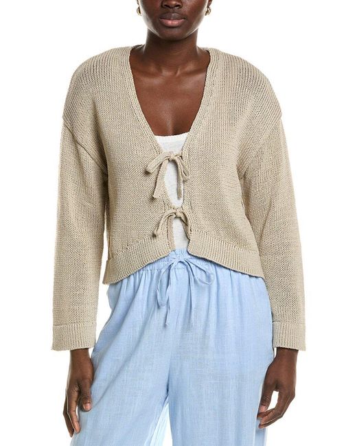 1.STATE Blue Tie Front Cardigan