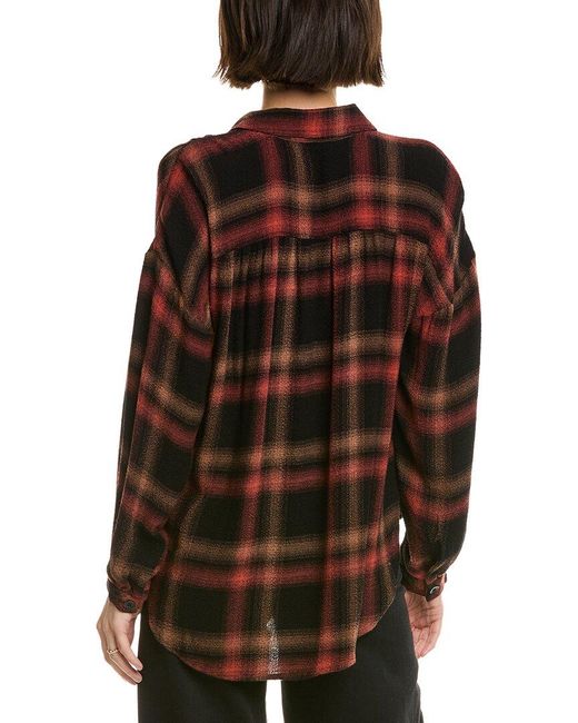 Bella Dahl Brown Flowy Shirt