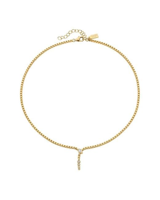 Electric Picks Metallic Cleopatra 14K Plated Cz Pendant Necklace