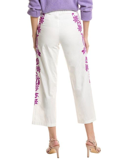 Maje Pink Embroidered Pant