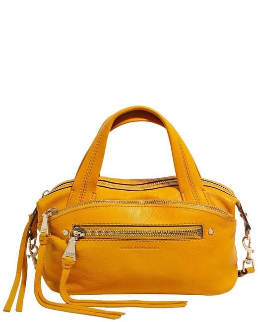 Aimee Kestenberg Yellow Night Is Young Leather Satchel Bag