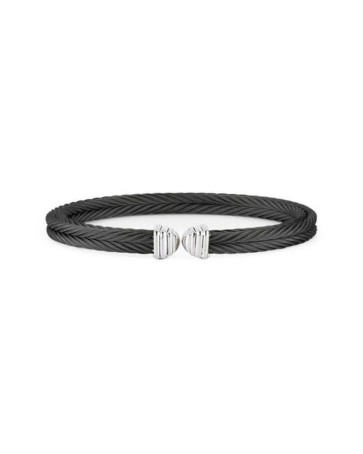 Alor Black Stainless Steel Bangle Bracelet