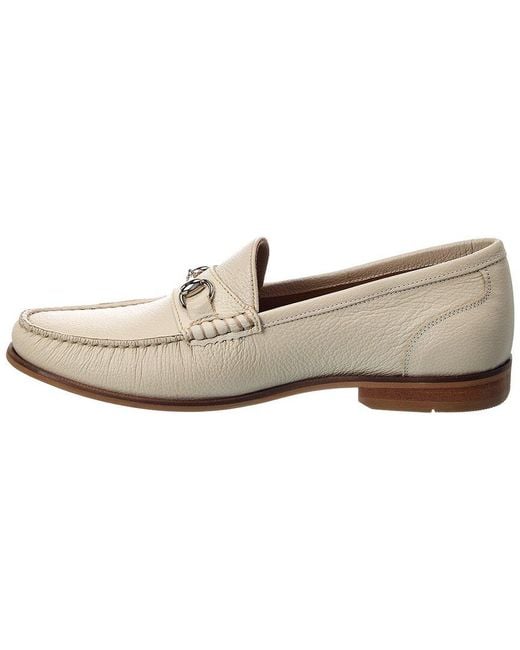 Donald J Pliner White Nickolastc Leather Loafer for men
