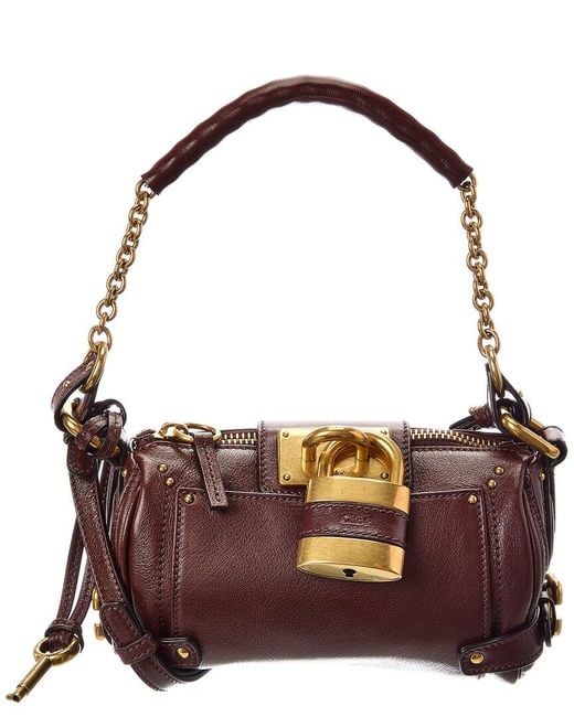 Chloé Purple Paddington Small Leather Shoulder Bag