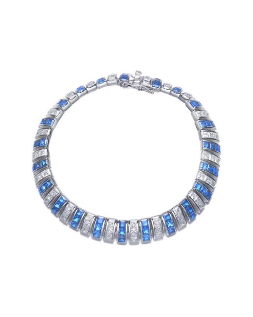 Genevive Jewelry Blue Cz Bracelet