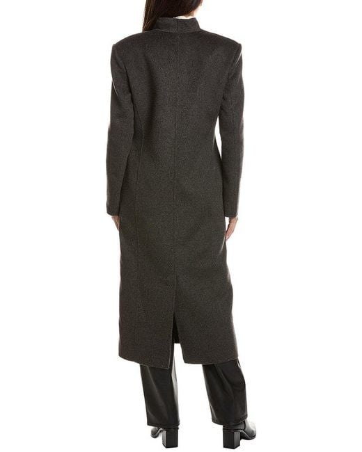 Lamarque Black Double Face Wool-Blend Coat