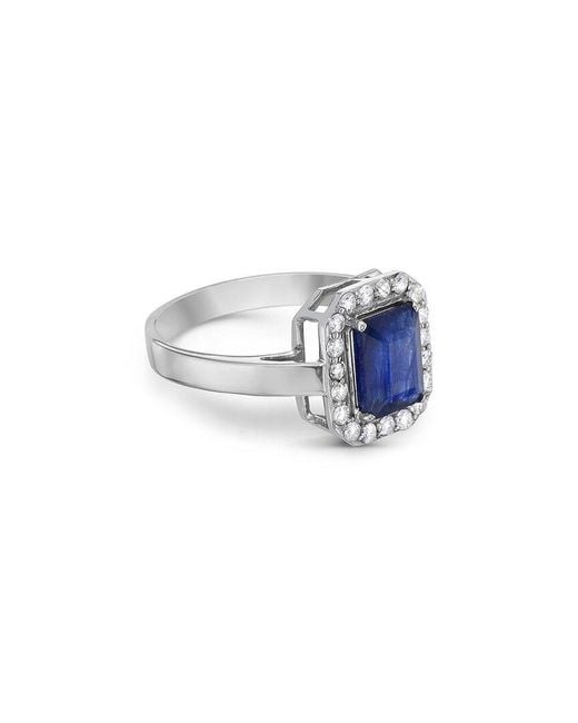 Forever Creations USA Inc. Blue Forever Creations 14k 2.80 Ct. Tw. Diamond & Sapphire Halo Ring