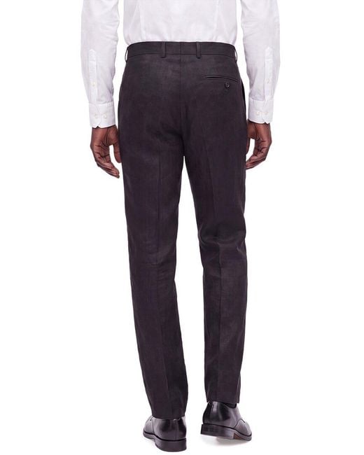 Kilgour Black Linen Trouser for men