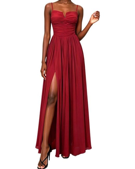 Linda Charm Red Maxi Dress