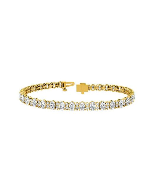 Lab Grown Diamonds Metallic 14K 5.72 Ct. Tw. Lab-Grown Diamond Tennis Bracelet